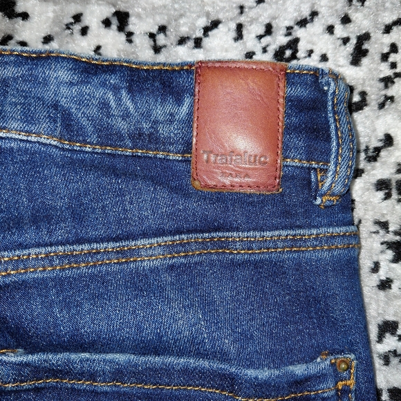 Zara Trafaluc Distressed Ripped Skinny Jeans Blue Size 6 / 38 - Picture 14 of 16